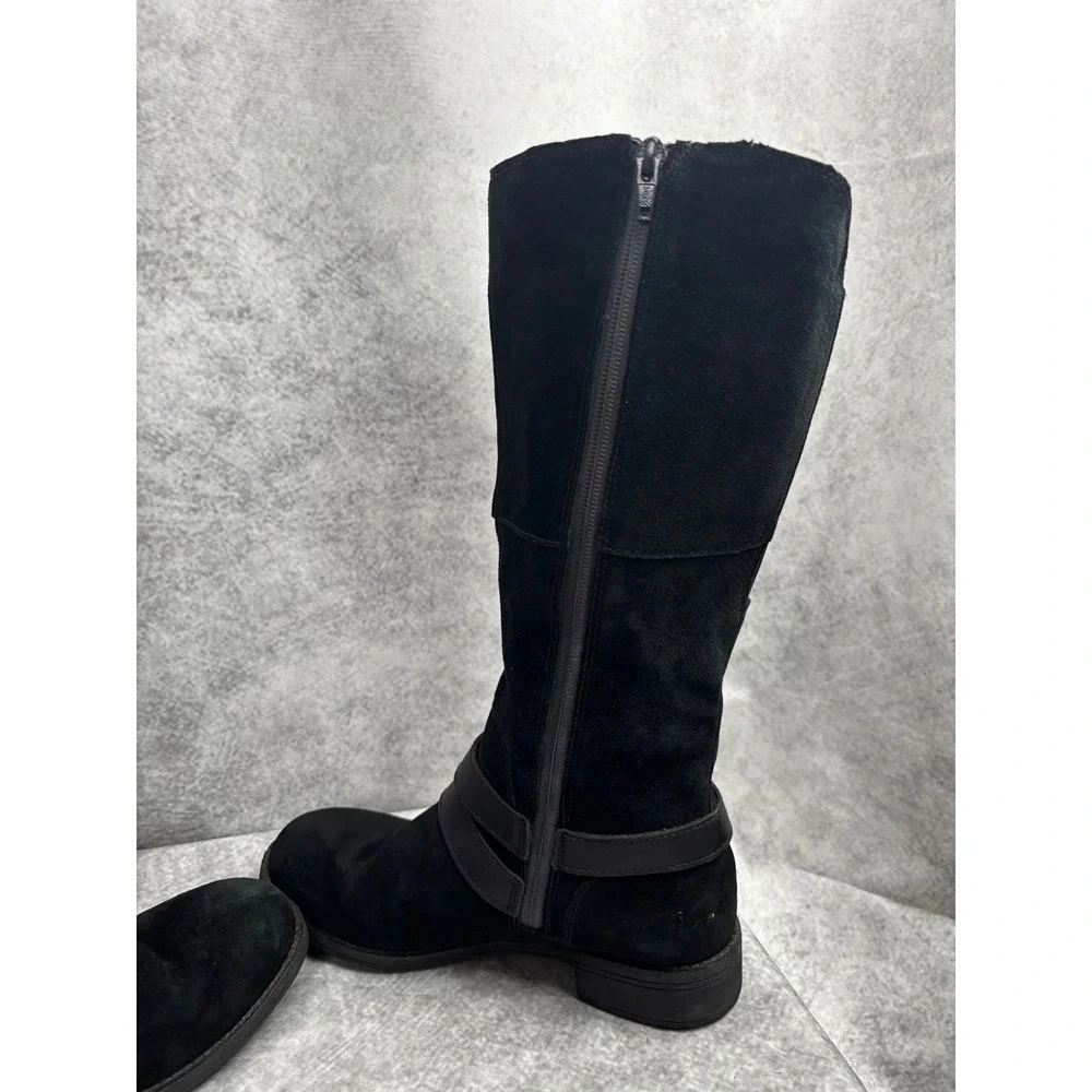 The North Face Women's Bridgeton Black Tall Suede Riding Boots Size 8.5‎